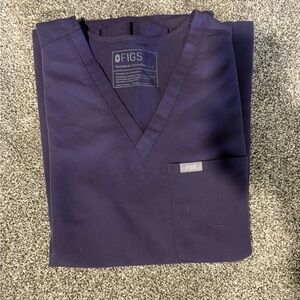 FIGS Purple Shadow V-Neck Scrub Top
